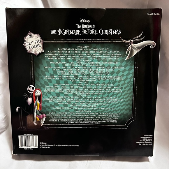 Disney’s Tim Burtons Nightmare Before Christmas Jack 37Pcs Make Up Set Brand New - Picture 2 of 11